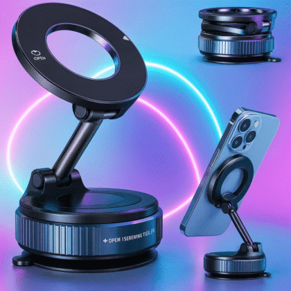 Phone Magnetic Stand Vacuum Cup Rotate